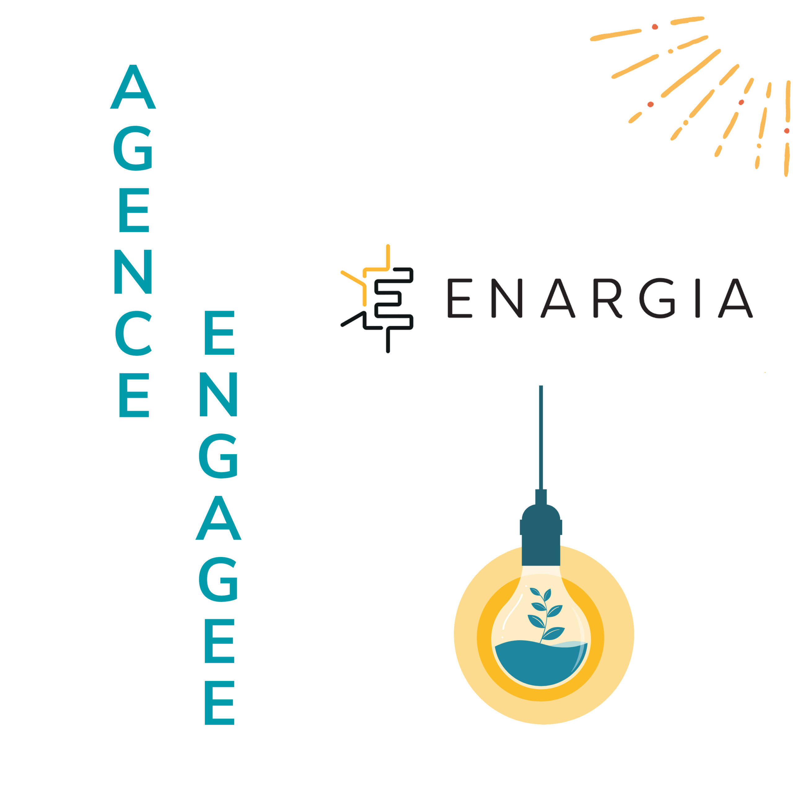 Badge de l'engamenet de l'Agence Iltze en faveur d'une économie plus locale et plus durable au travers du fournisseur d'énergie Enargia