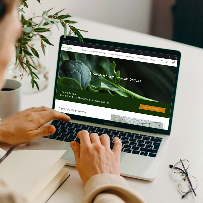 Le site e-commande de la Ferme Haitzondoa